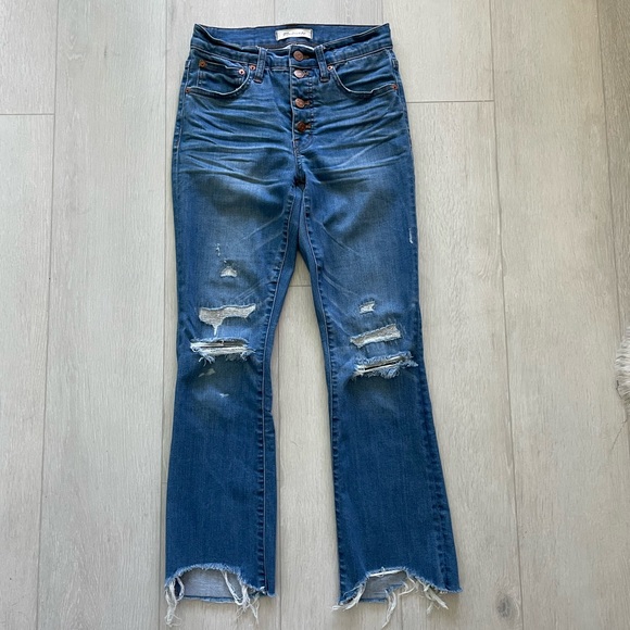 Madewell Cali Denim Bootcut Jeans in Bronson Wash Sz 24 - Picture 1 of 5